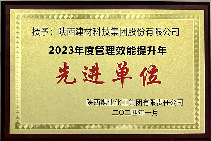 公司榮獲2023年度管理效能提升年先進(jìn)單位